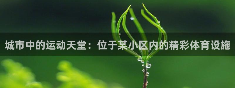 凯捷体育集团官网网址：城市中的运动天堂：位于某小区内
